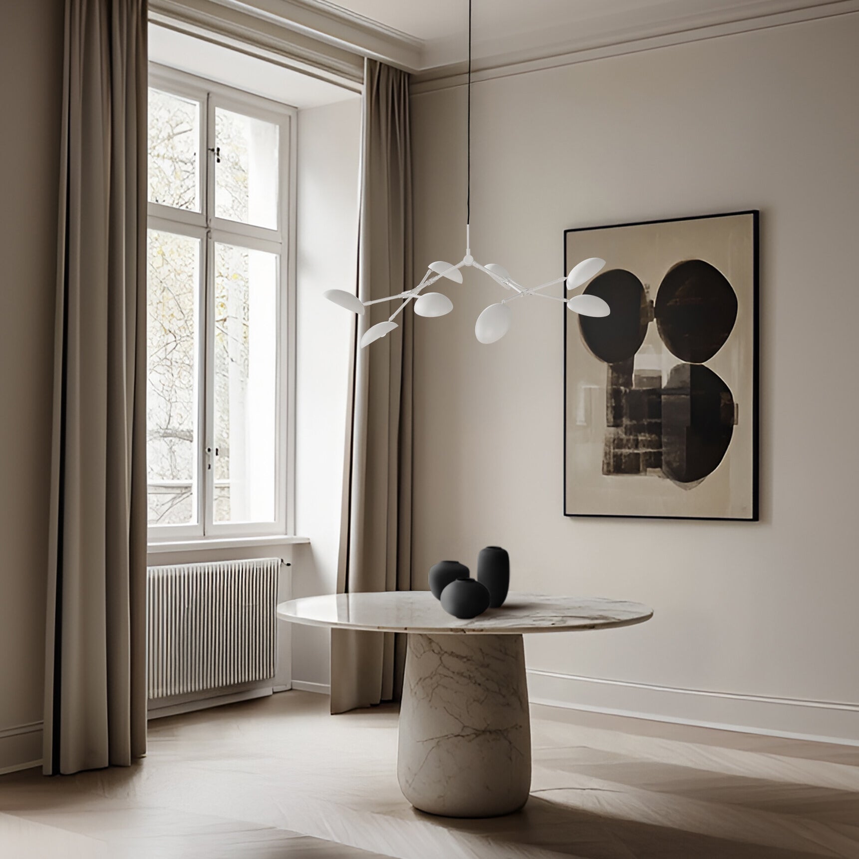 101 Copenhagen - Drop Chandelier, Mini - White (5m) - Chandelier