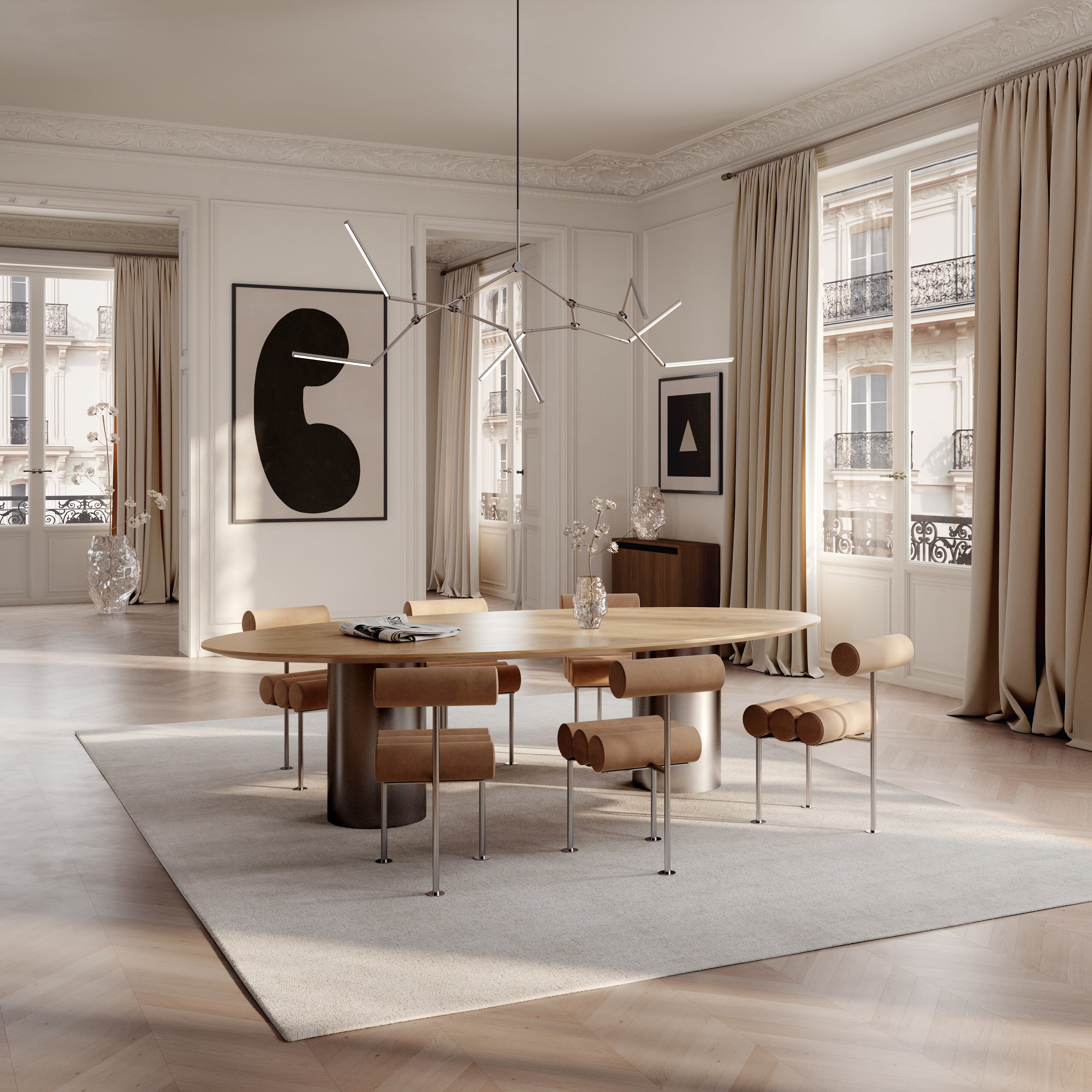 101 Copenhagen - Stick Chandelier - Chrome - Chandelier