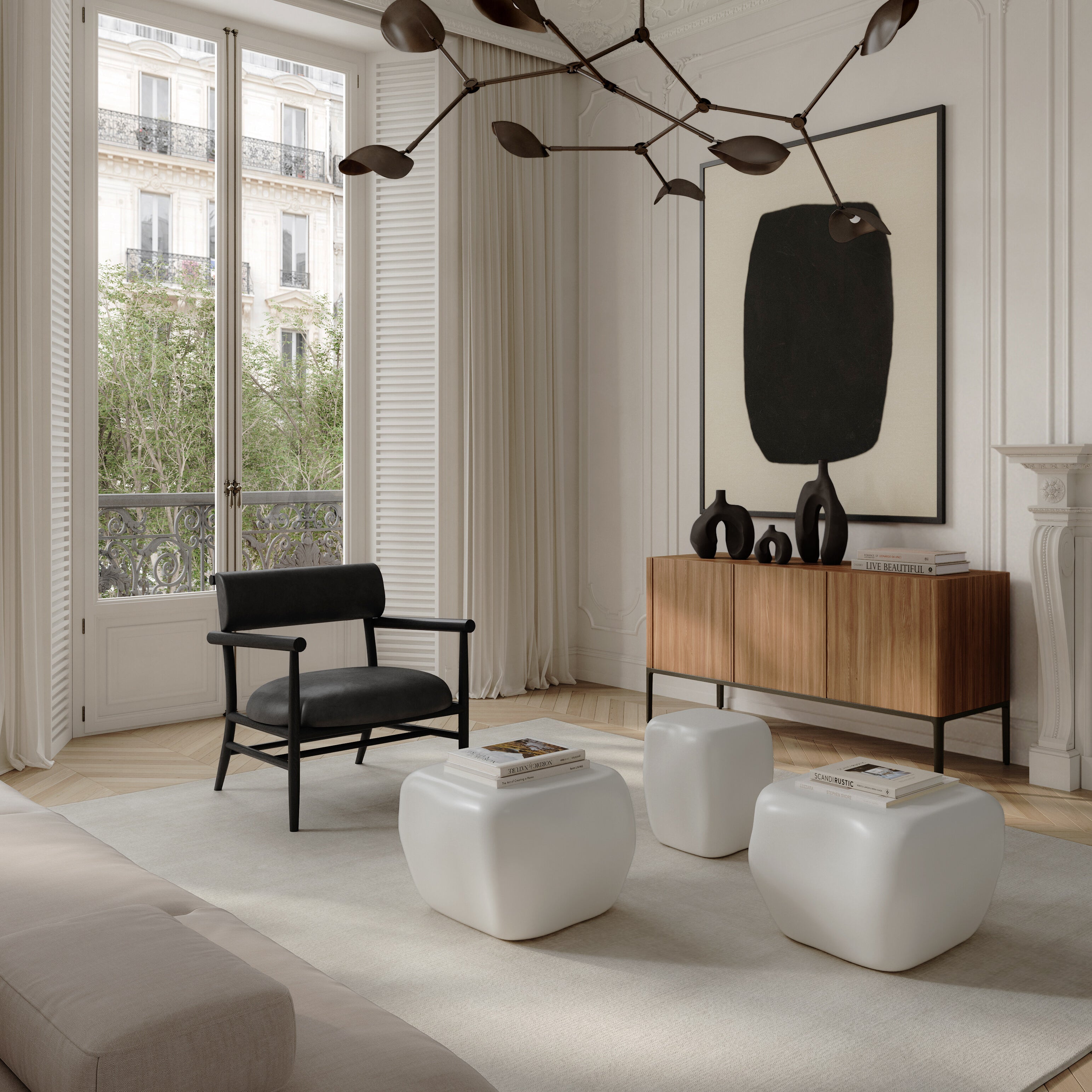 101 Copenhagen - Stingray Chandelier, Grande - Bronze (5m) - Chandelier