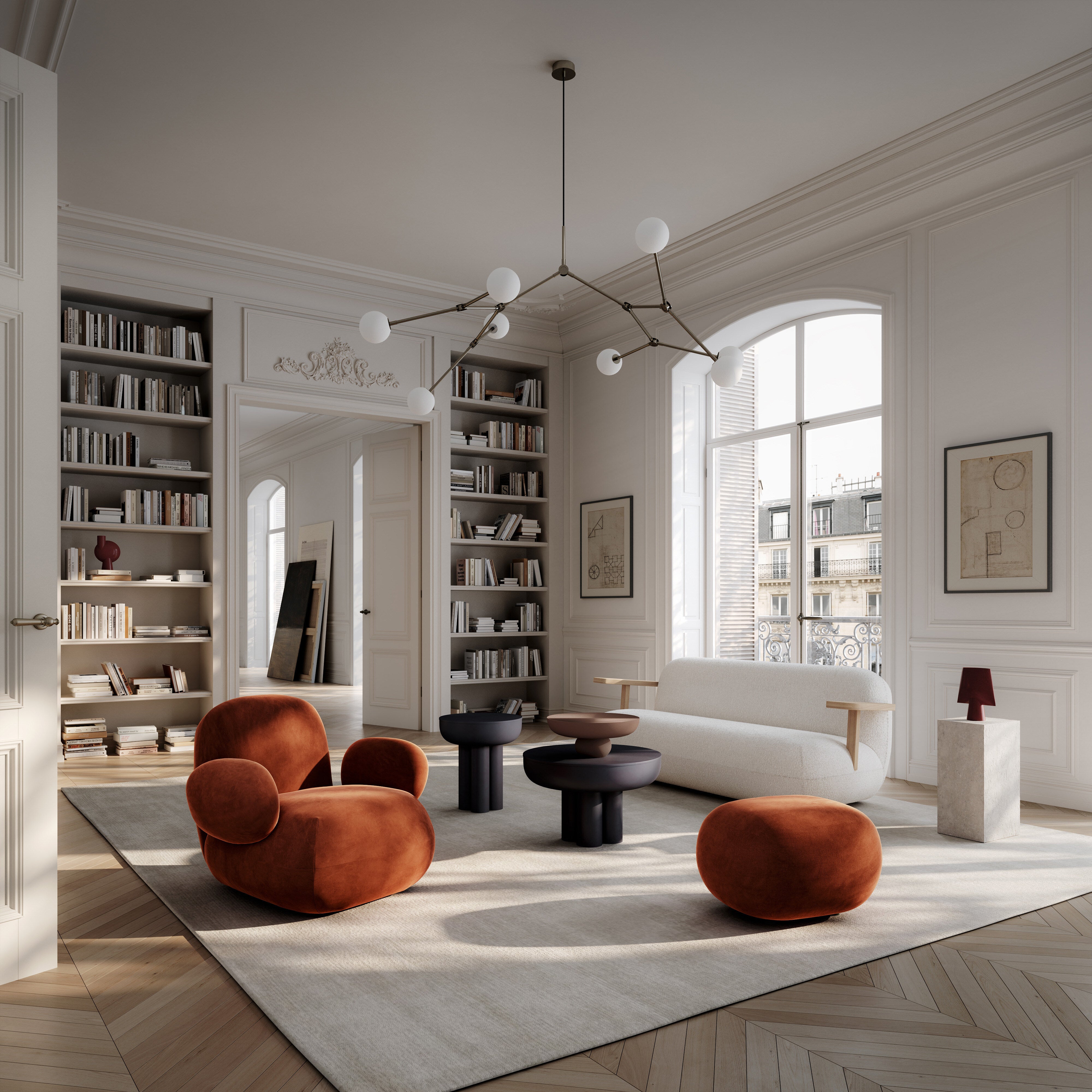 101 Copenhagen - Drop Chandelier Bulp, Grande - Grey (5m) - Chandelier