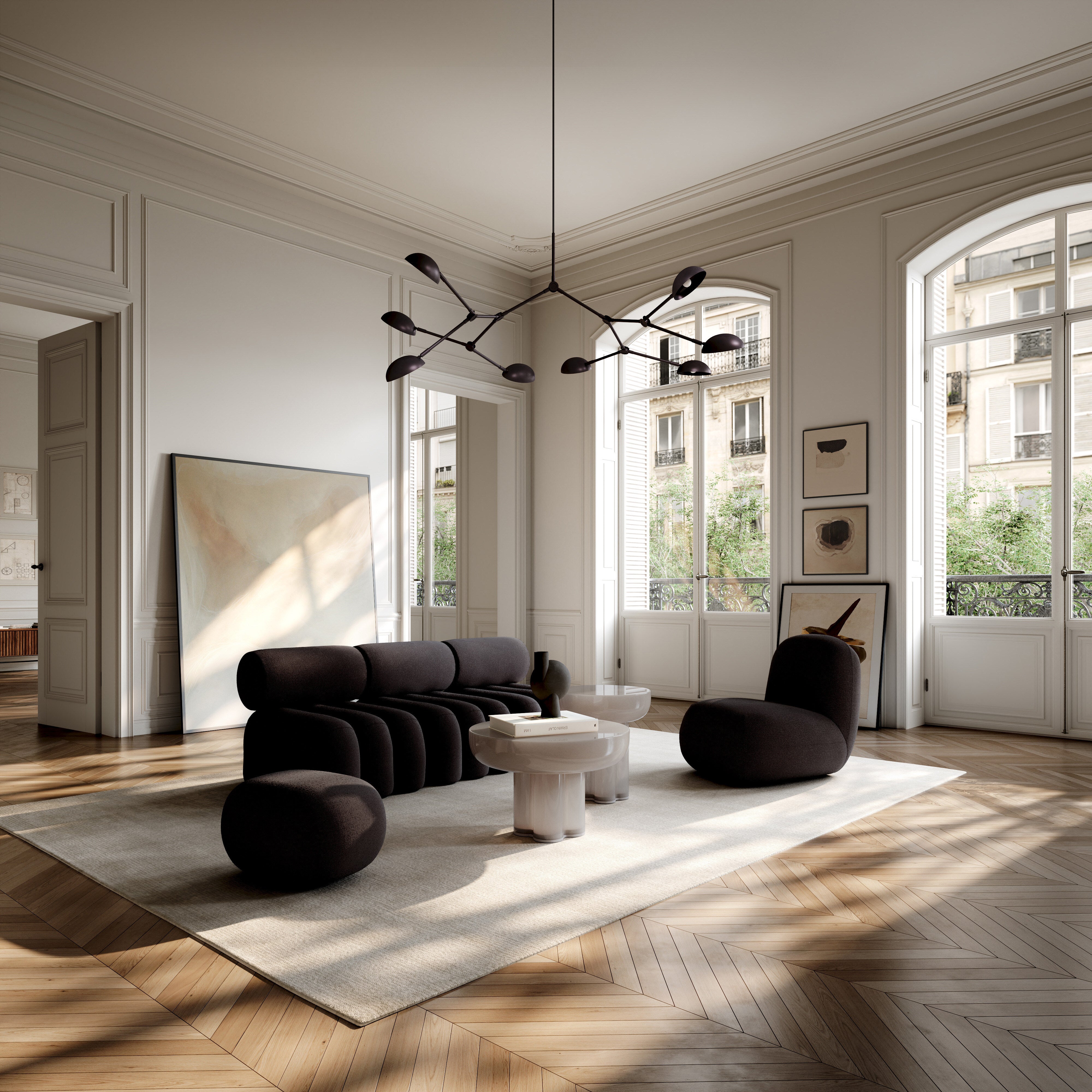 101 Copenhagen - Drop Chandelier - Burned Black (5m) - Chandelier